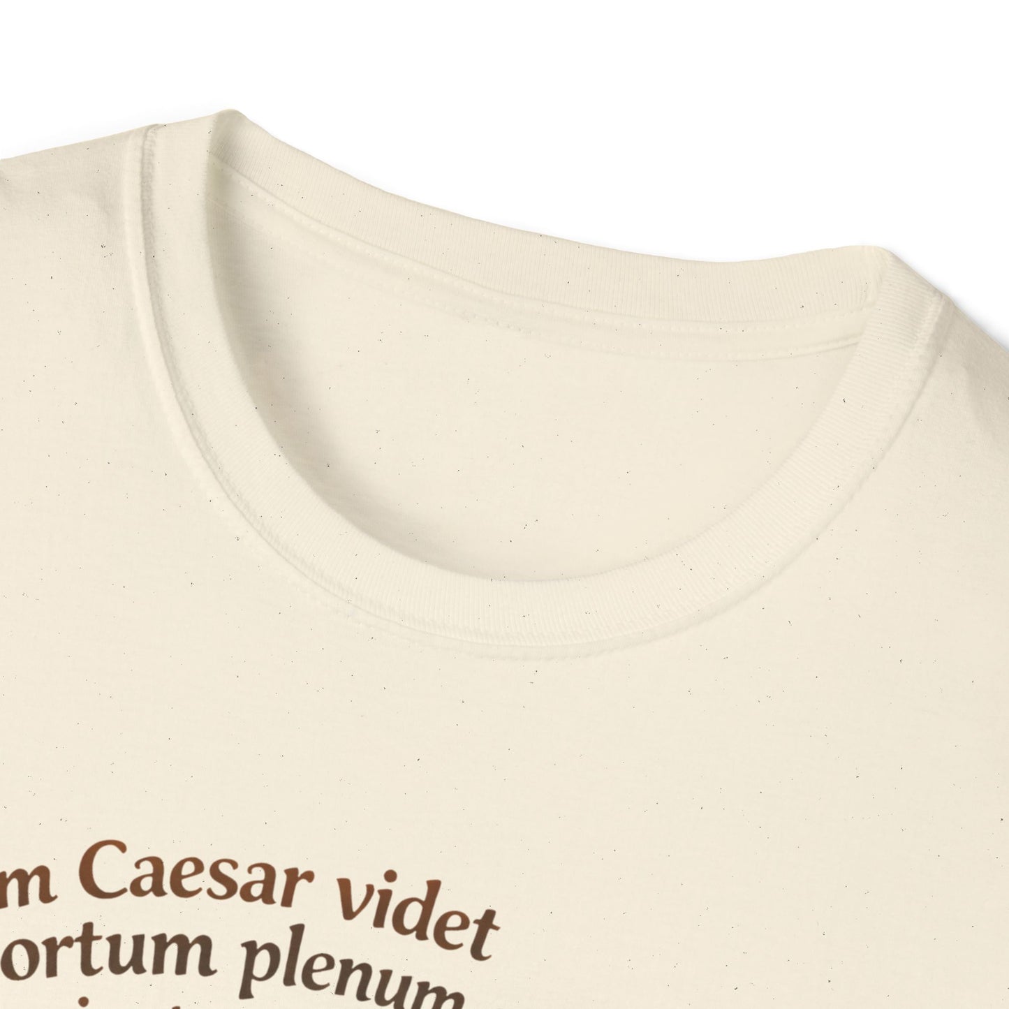 Caesar schiffte daneben T-Shirt – Lustiger Latein Spruch – Softstyle Shirt für Lehrer & Studenten