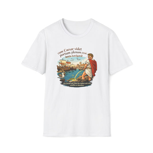 Caesar schiffte daneben T-Shirt – Lustiger Latein Spruch – Softstyle Shirt für Lehrer & Studenten