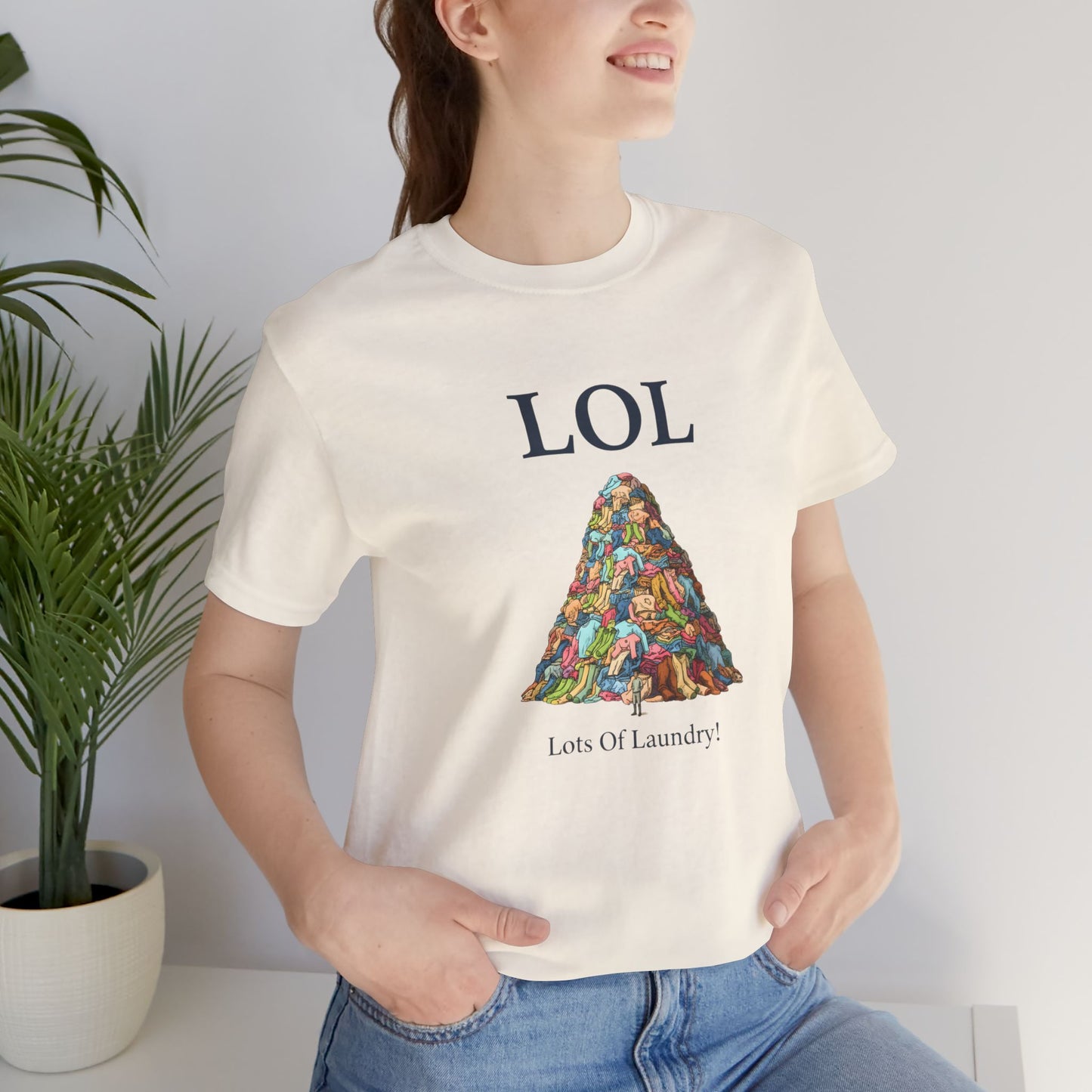LOL Lots of Laundry T-Shirt – Lustiges Wäsche Meme – Geschenk für Mama & Papa