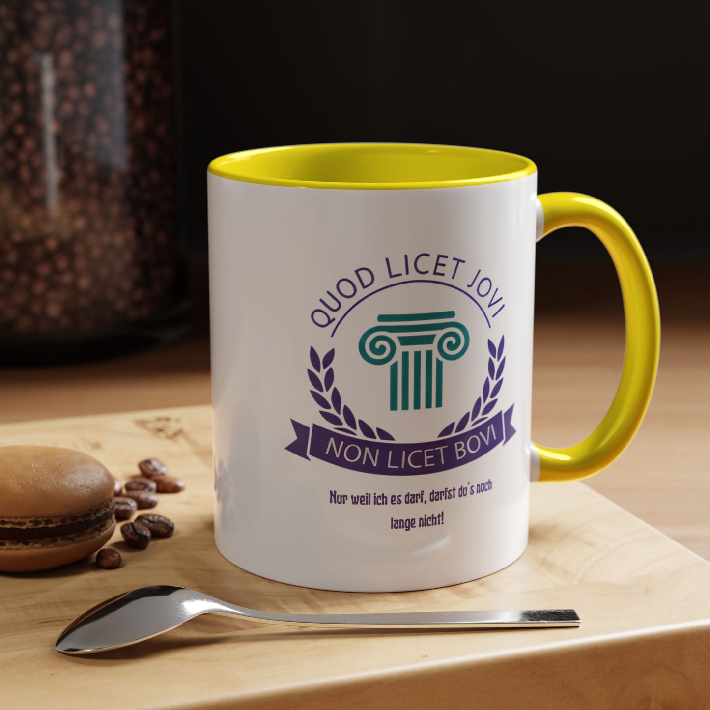 Latein Premium Keramik Tasse „Quod licet Iovi“ – intelligenter Wortwitz