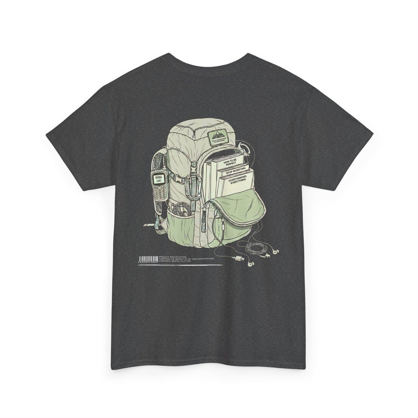 Vintage Rucksack T-Shirt | Sarkastisches Wander Motiv | Schwarzer Humor