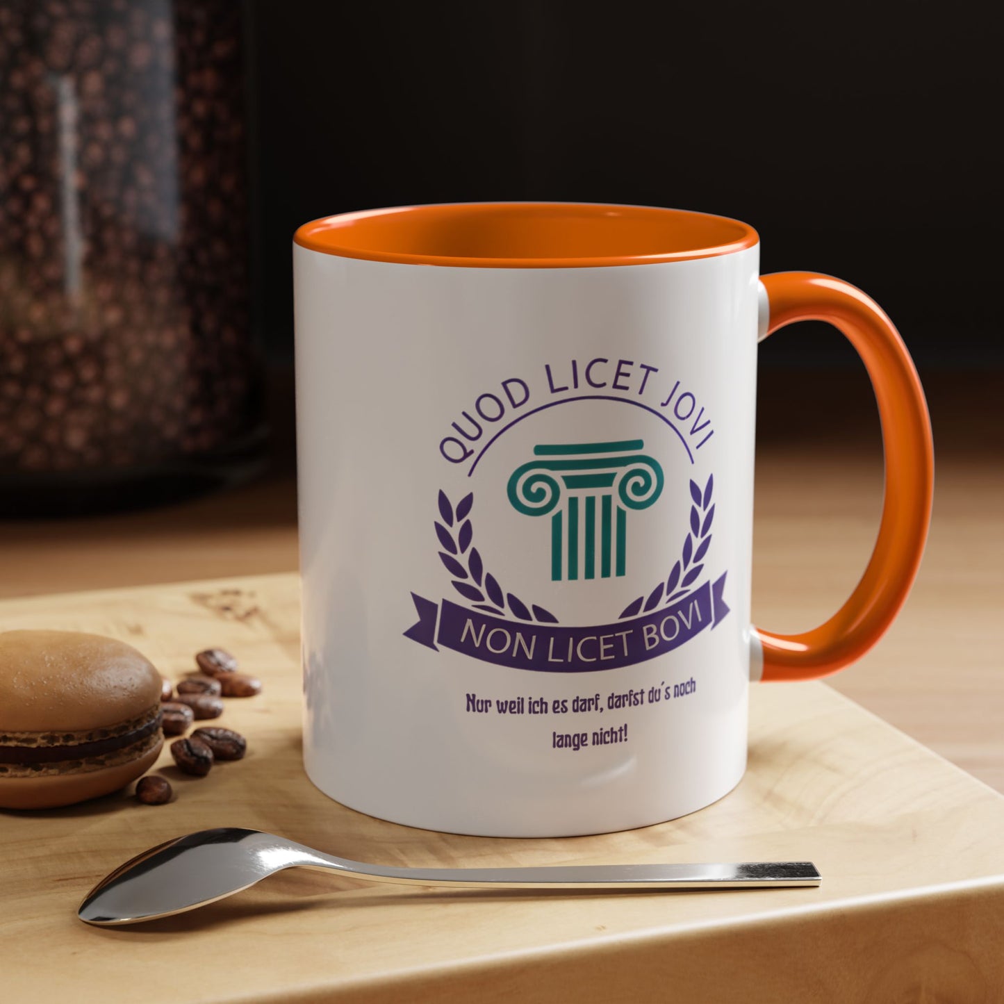 Latein Premium Keramik Tasse „Quod licet Iovi“ – intelligenter Wortwitz
