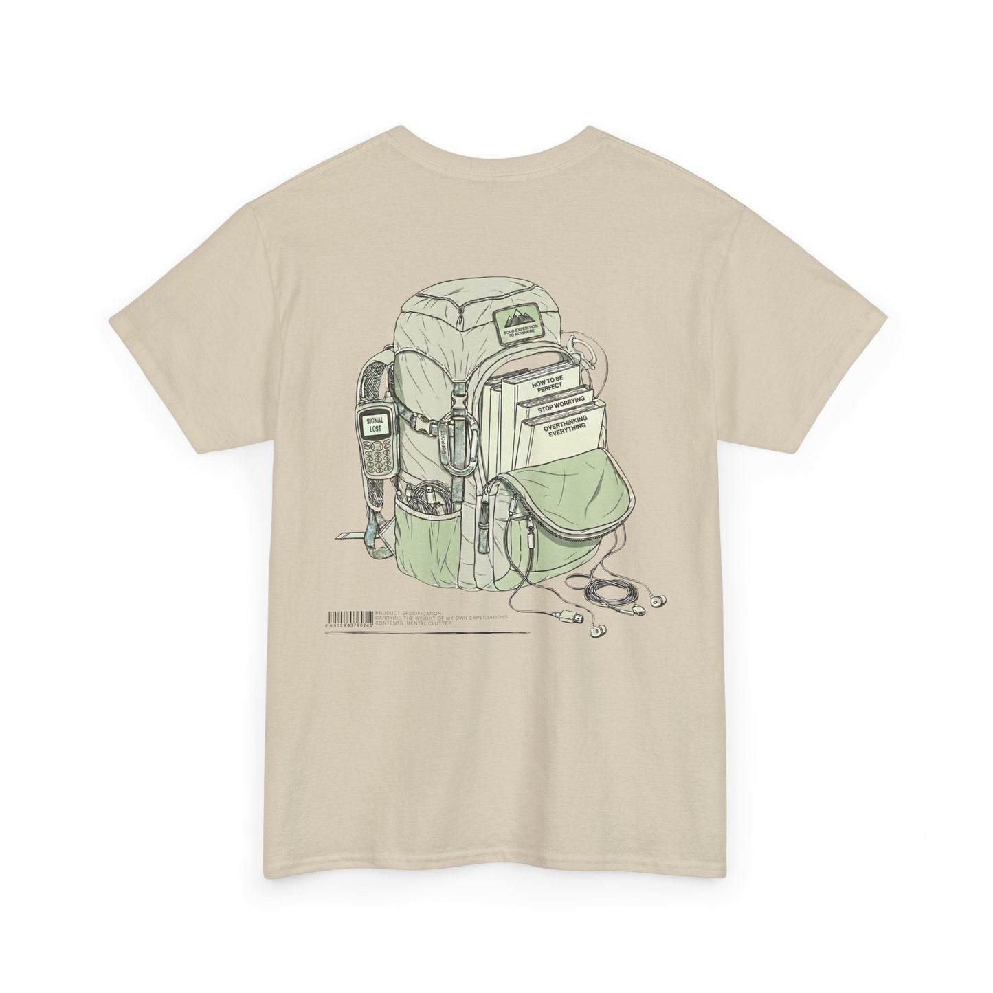 Vintage Rucksack T-Shirt | Sarkastisches Wander Motiv | Schwarzer Humor