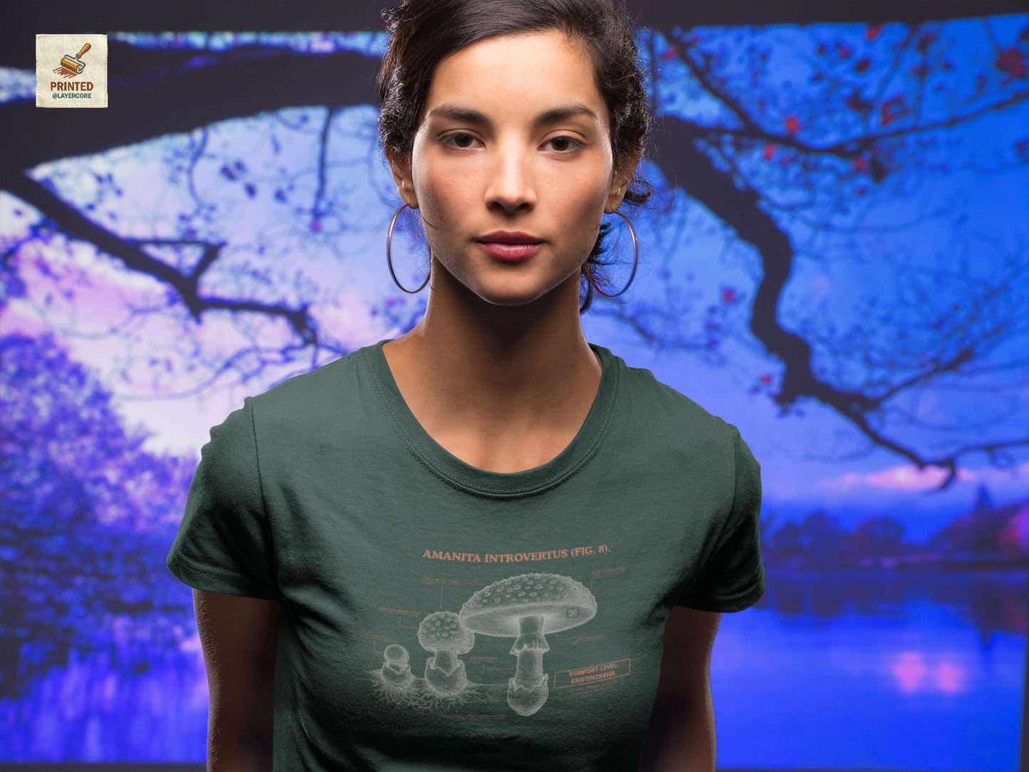 Lustiges Introvertierten T-Shirt - Vintage Pilz Print - Existenzkrise Spruch