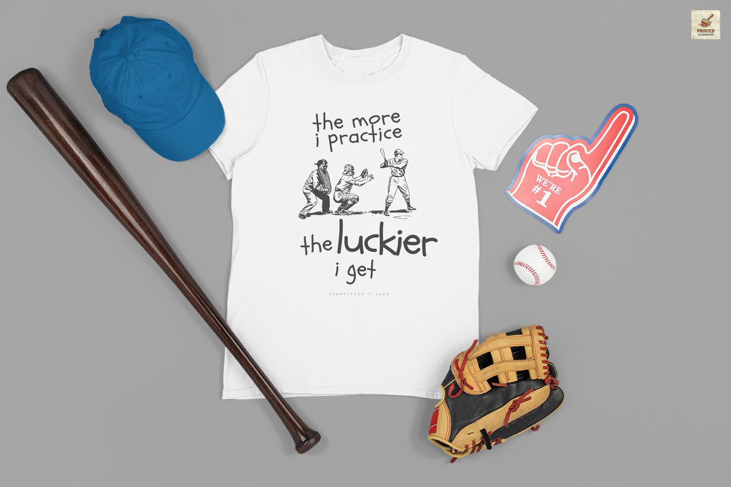 Funny baseball quote white shirt with vintage batter catcher umpire illustration on Bella + Canvas 3001 unisex tee