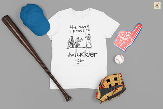 Funny baseball quote white shirt with vintage batter catcher umpire illustration on Bella + Canvas 3001 unisex tee