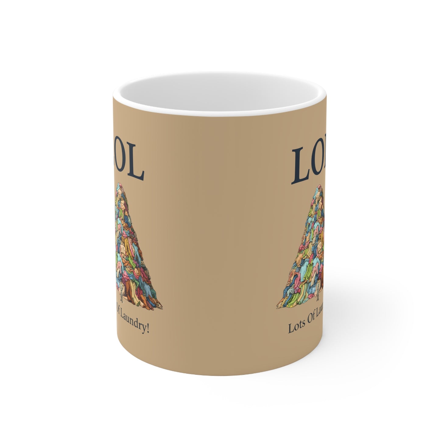 LOL Lots of Laundry Tasse – Lustiger Wäsche-Witz – Geschenk für Mama & Papa