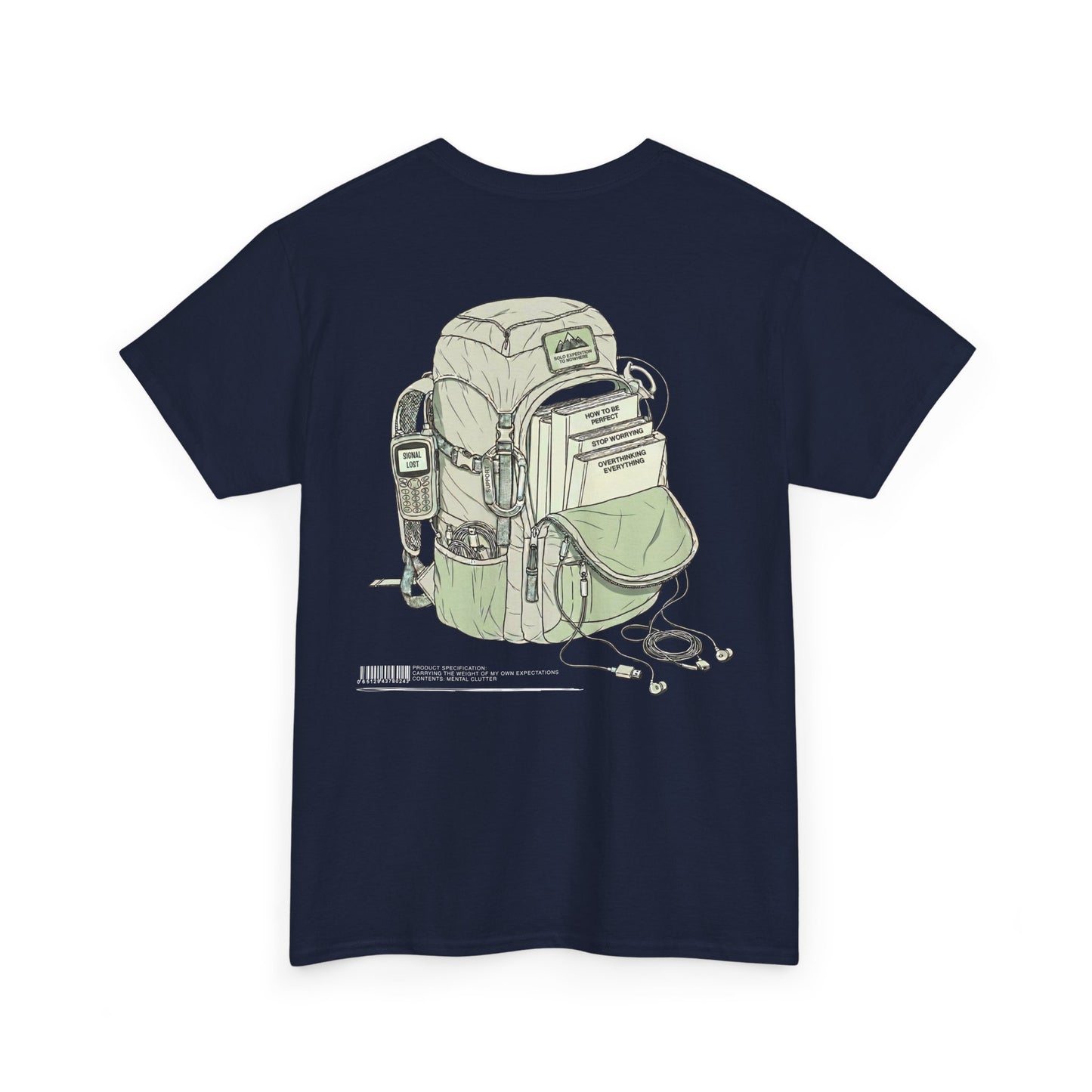 Vintage Rucksack T-Shirt | Sarkastisches Wander Motiv | Schwarzer Humor